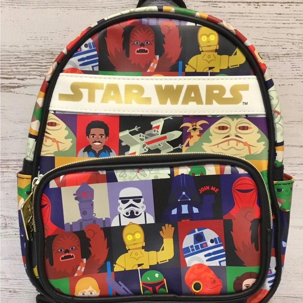 Star Wars Kids' Multicolor Character Patchwork Mini Backpack